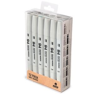 MTN 94 Graphic Marker 12-Set Grey